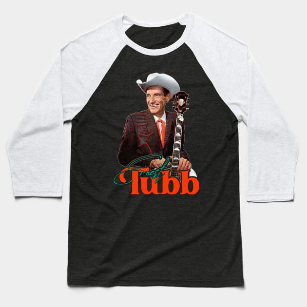 Ernest Tubb ))(( Classic Country Honky Tonk Tribute Baseball T-Shirt by darklordpug